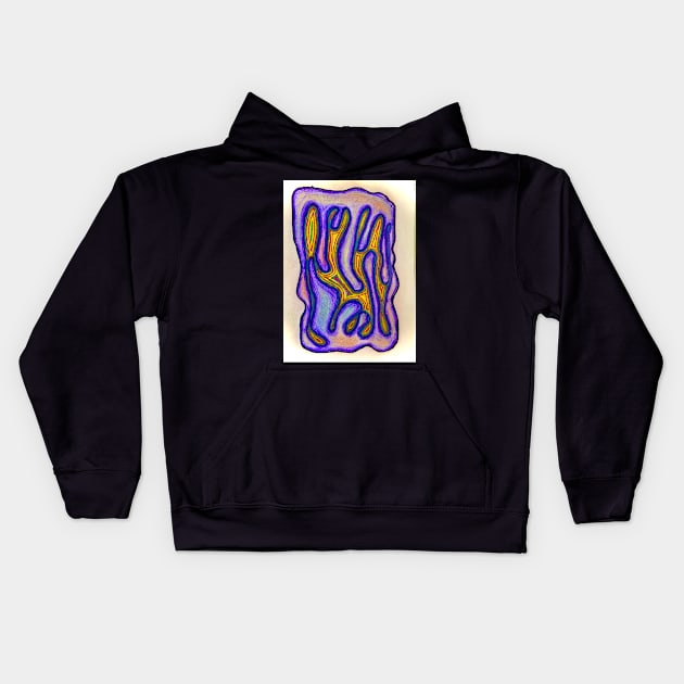 Abstract Maze Kids Hoodie by Cosmicartphlegm